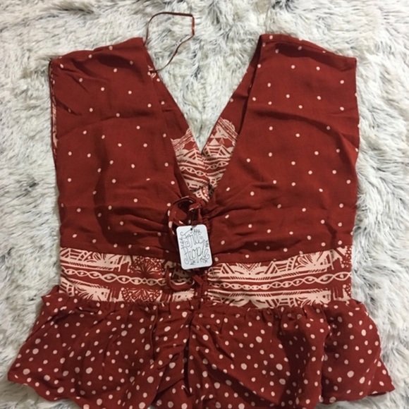 Free People bohemian shirt and pant set - Picture 2 of 4